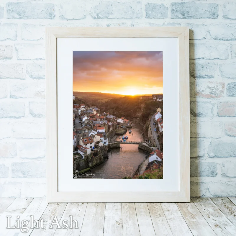 Staithes Glow 2 Staithes Glow - Light-Ash-Portrait-Frame