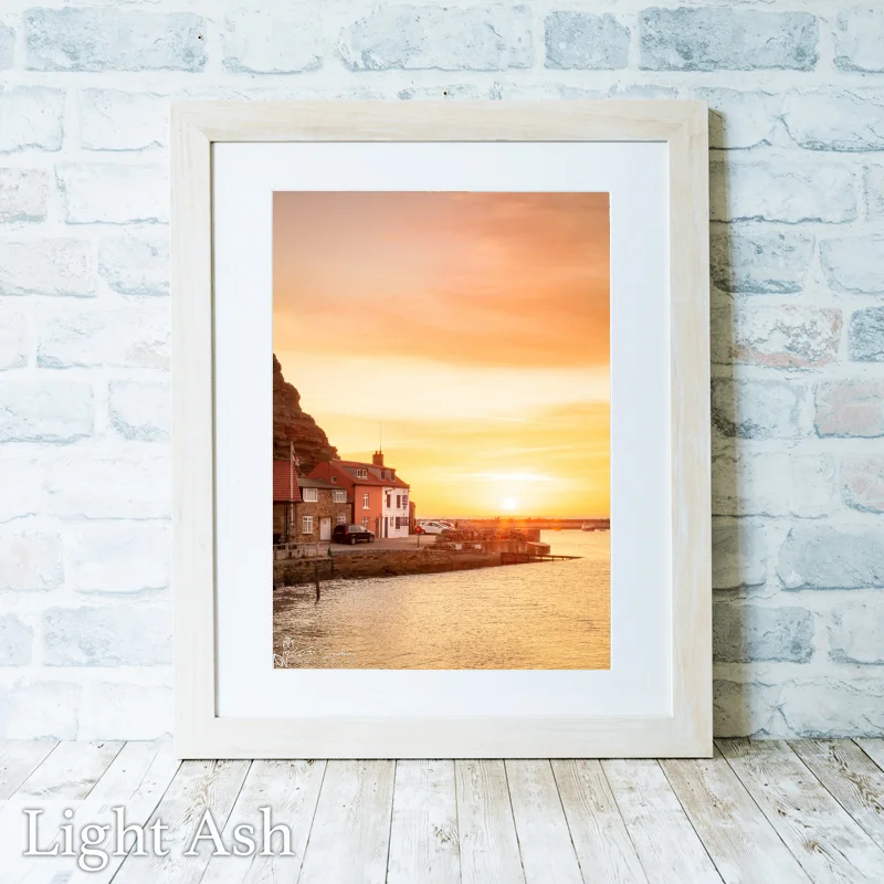 Staithes Lifeboat Shed At Sunrise 2 Staithes Lifeboat Shed At Sunrise - Light-Ash-Portrait-Frame