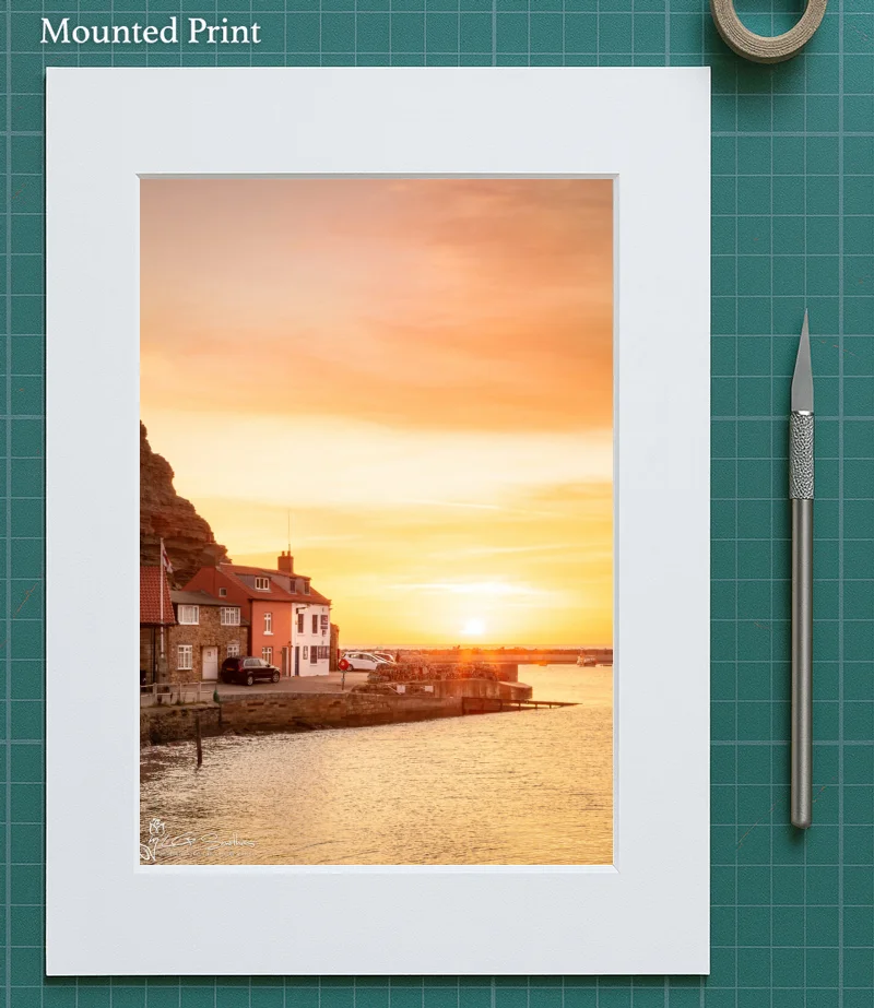 Staithes Lifeboat Shed At Sunrise 5 Staithes Lifeboat Shed At Sunrise - Mounted-Print-Portrait