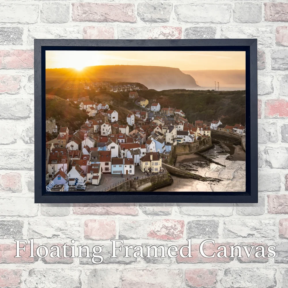 Staithes On The Yorkshire Coast 3 Staithes On The Yorkshire Coast - Landscape-Float-Frame-Canvas