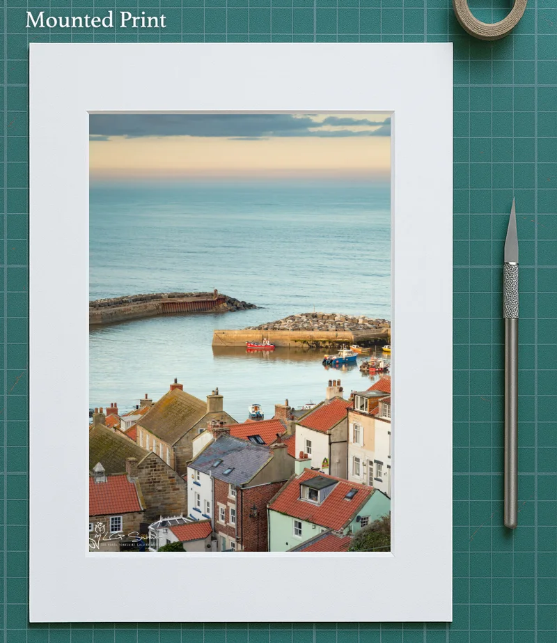 Staithes On The Yorkshire Coast 5 Staithes On The Yorkshire Coast - Mounted-Print-Portrait