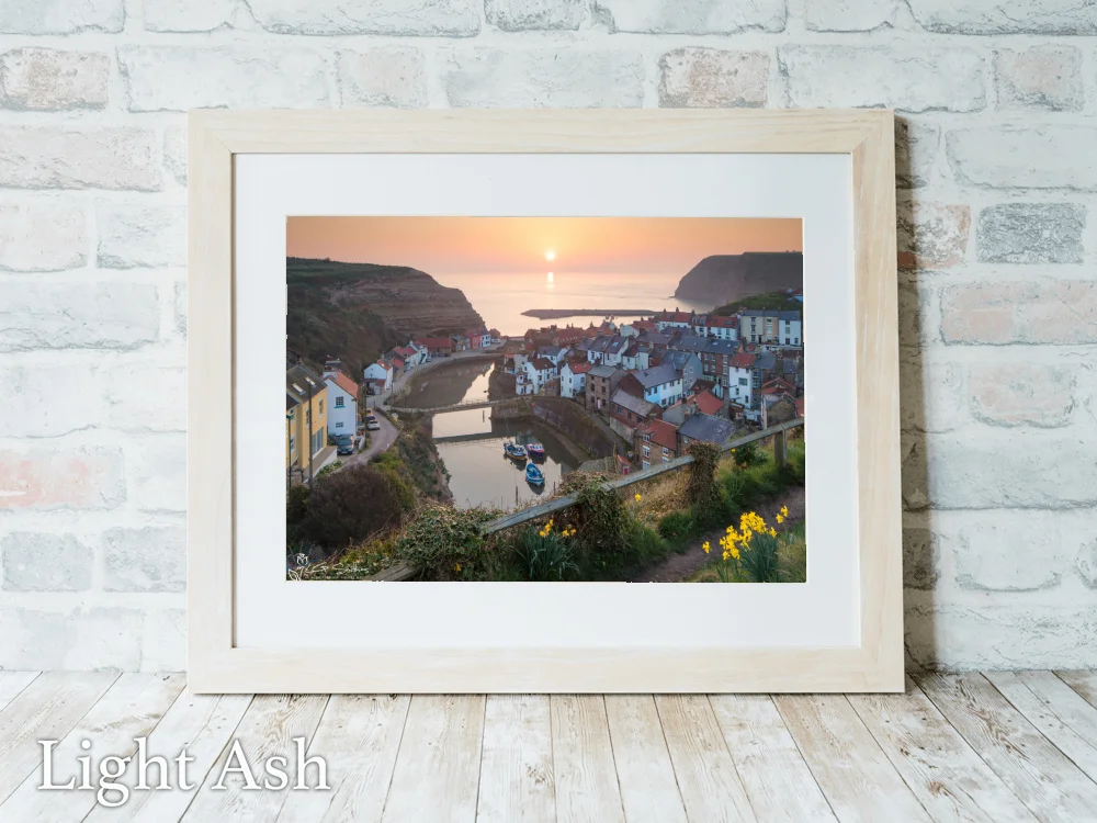Staithes Spring Sunrise 5 Staithes Spring Sunrise - Light-Ash-Landscape-Frame