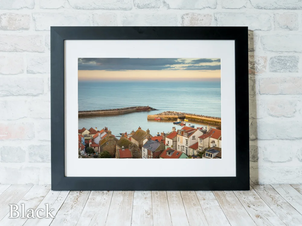 Staithes Village and Harbour 6 Staithes Village and Harbour - Black-Landscape-Frame