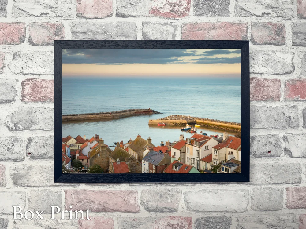 Staithes Village and Harbour 4 Staithes Village and Harbour - Landscape-Box-Print