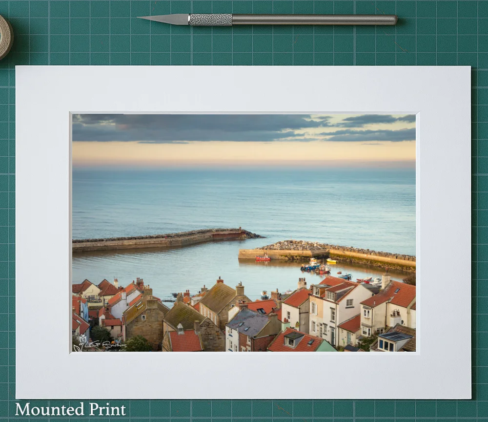 Staithes Village and Harbour 2 Staithes Village and Harbour - Landscape-Mounted-Print