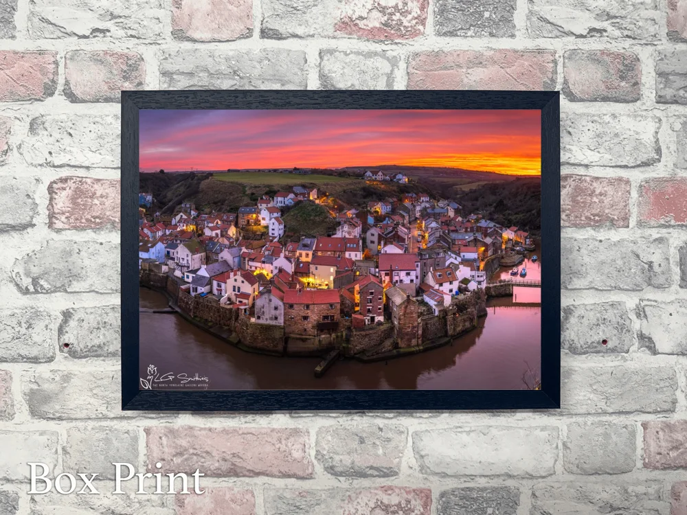 Staithes Winter Evening 4 Staithes Winter Evening - Landscape-Box-Print