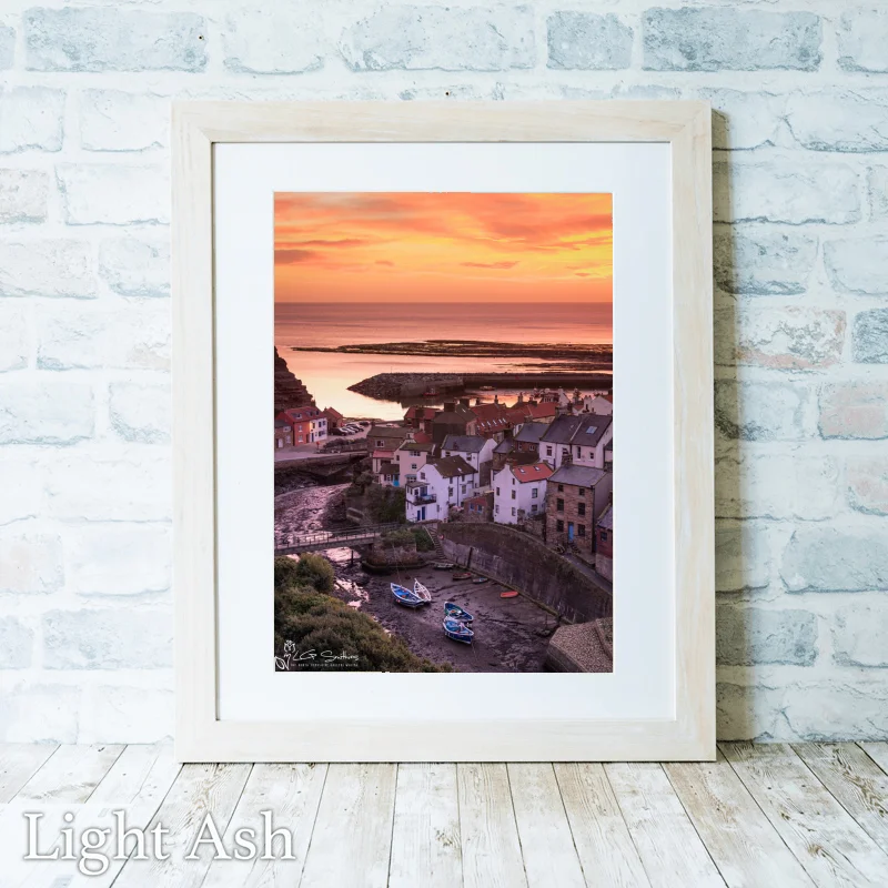 Staithes Yorkshire 2 Staithes Yorkshire - Light-Ash-Portrait-Frame