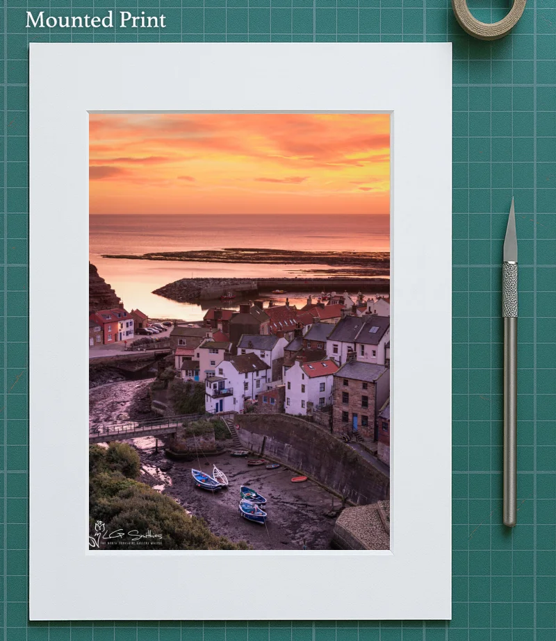 Staithes Yorkshire 5 Staithes Yorkshire - Mounted-Print-Portrait