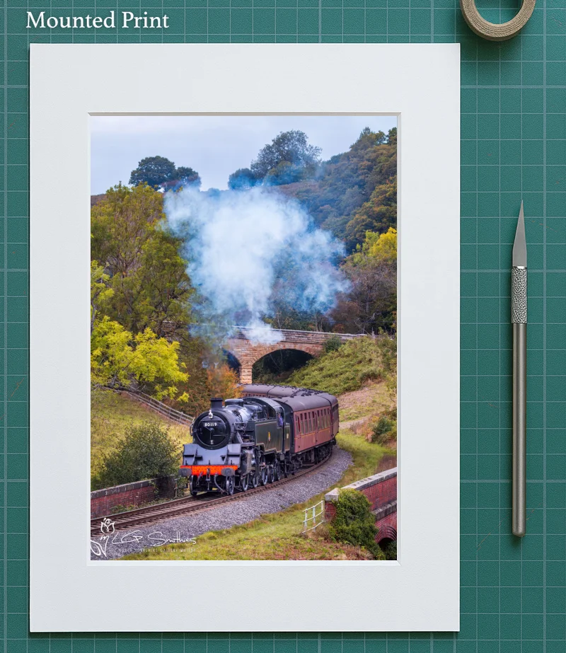 Standard 2MT No. 78019 At Darnholm 5 Standard 2MT No. 78019 At Darnholm - Mounted-Print-Portrait
