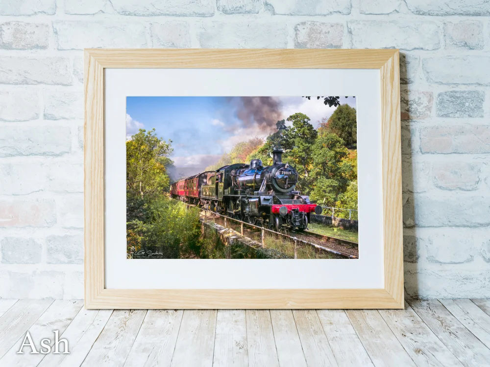 Standard 2MT No. 78019 At Water Arc NYMR 7 Standard 2MT No. 78019 At Water Arc NYMR - Ash-Landscape-Frame