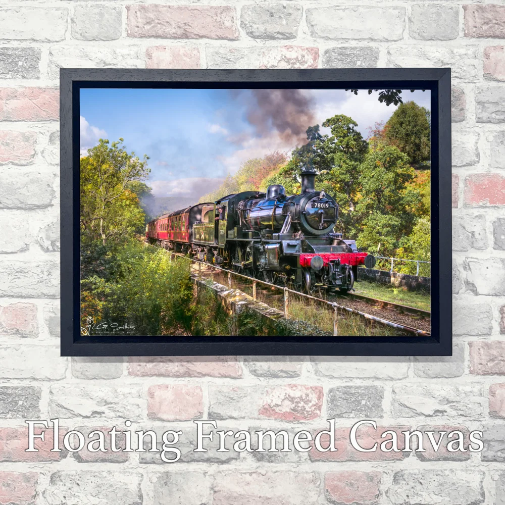 Standard 2MT No. 78019 At Water Arc NYMR 3 Standard 2MT No. 78019 At Water Arc NYMR - Landscape-Float-Frame-Canvas