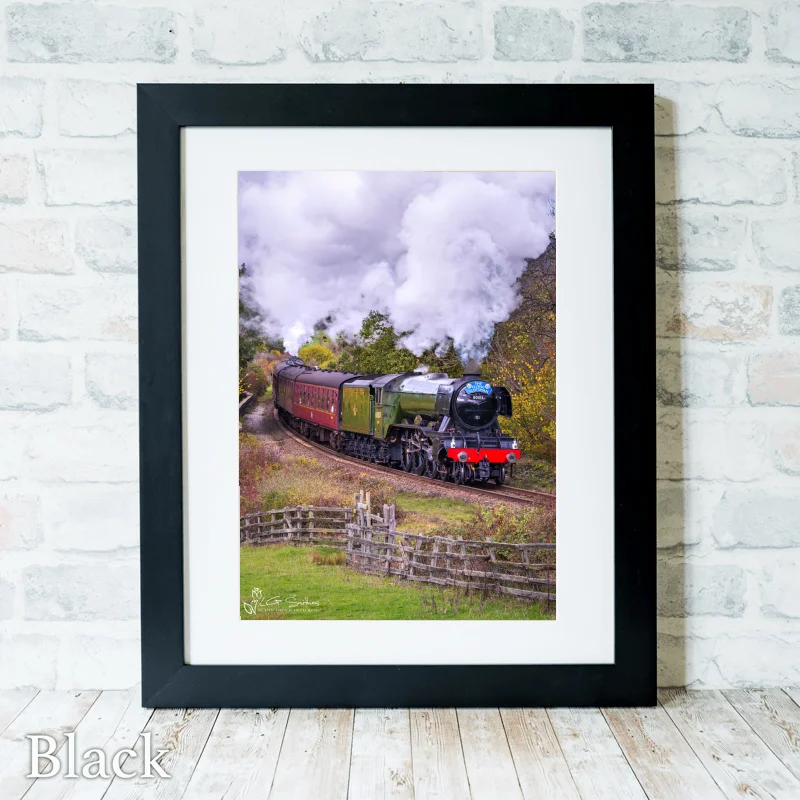 Steam Loco 60103 Flying Scotsman On The NYMR 3 Steam Loco 60103 Flying Scotsman On The NYMR - Black-Portrait-Frame