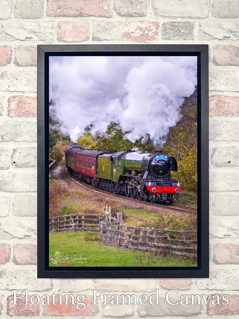 Steam Loco 60103 Flying Scotsman On The NYMR 7 Steam Loco 60103 Flying Scotsman On The NYMR - Float-Frame-Canvas-Portrait
