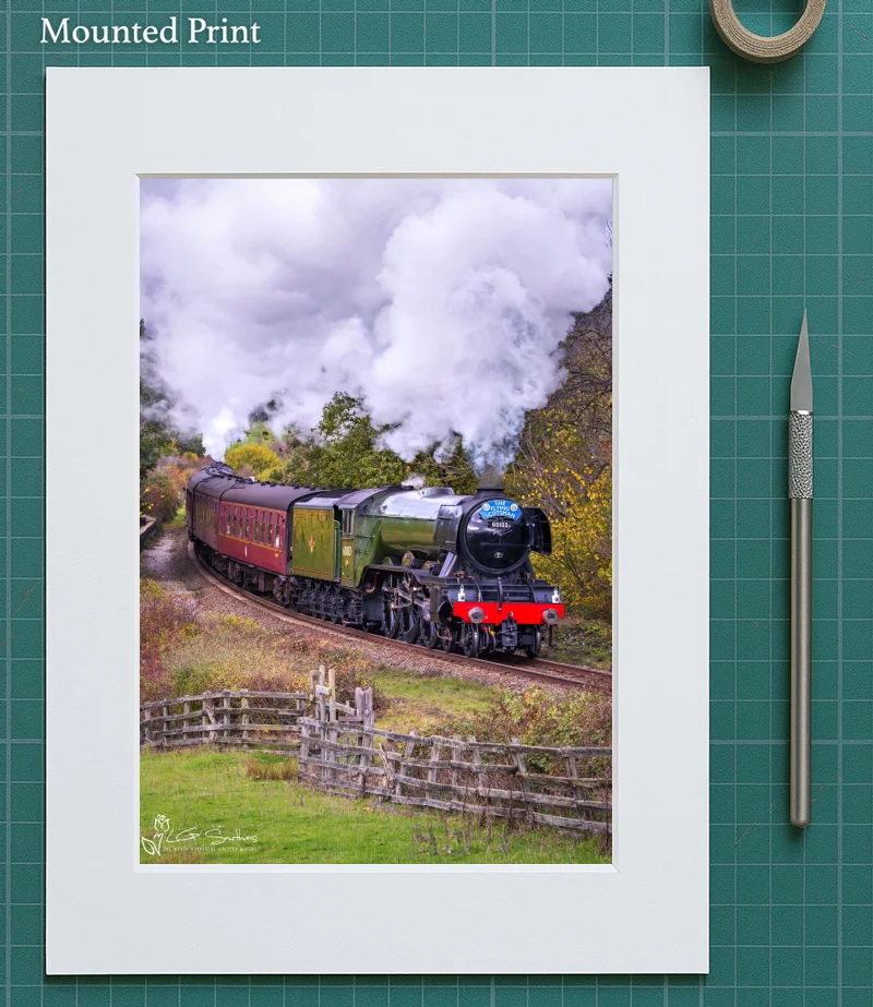 Steam Loco 60103 Flying Scotsman On The NYMR 5 Steam Loco 60103 Flying Scotsman On The NYMR - Mounted-Print-Portrait