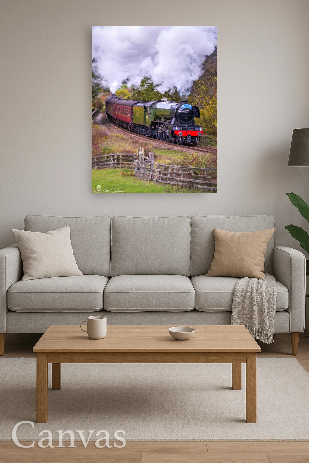 Steam Loco 60103 Flying Scotsman On The NYMR 8 Steam Loco 60103 Flying Scotsman On The NYMR - Wall-art-for-living-room-portrait