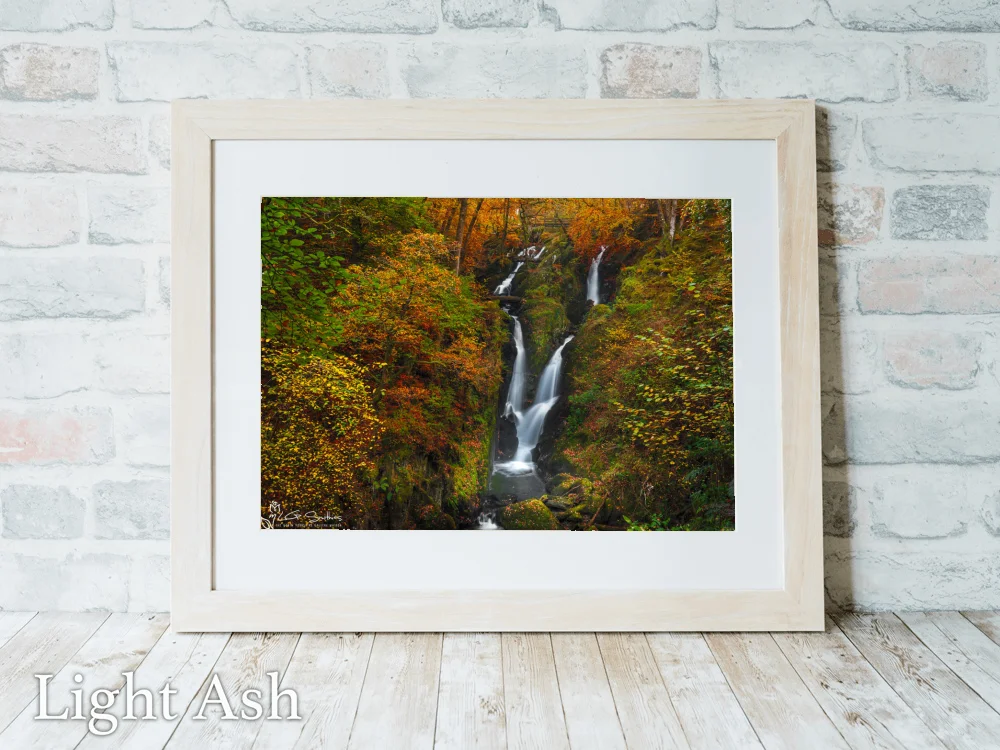 Stock Ghyll Force Waterfall 5 Stock Ghyll Force Waterfall - Light-Ash-Landscape-Frame