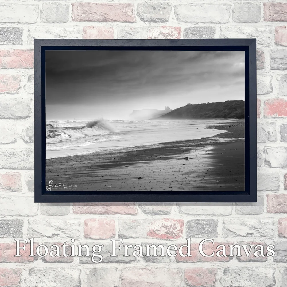 Storm On Whitby Beach 3 Storm On Whitby Beach - Landscape-Float-Frame-Canvas