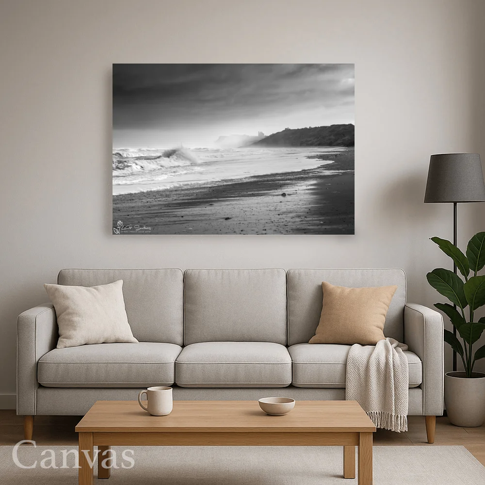 Storm On Whitby Beach 8 Storm On Whitby Beach - Wall-art-for-living-room-landscape