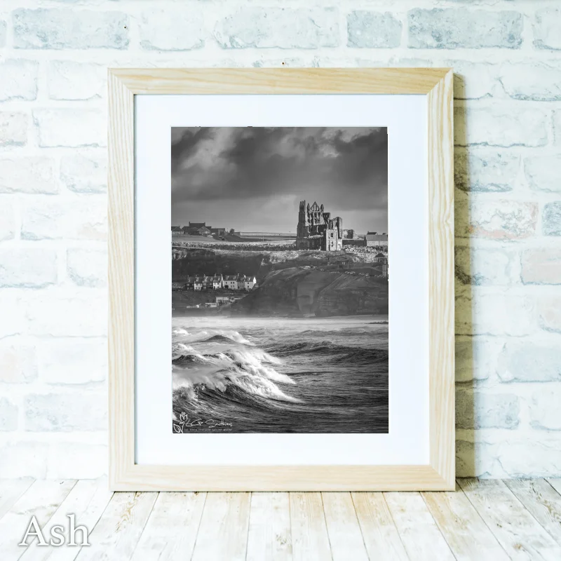Stormy Whitby Abbey 4 Stormy Whitby Abbey - Ash-Portrait-Frame