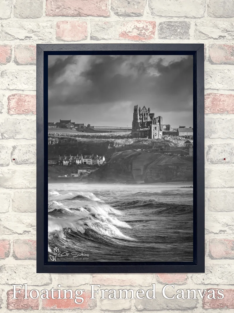 Stormy Whitby Abbey 7 Stormy Whitby Abbey - Float-Frame-Canvas-Portrait