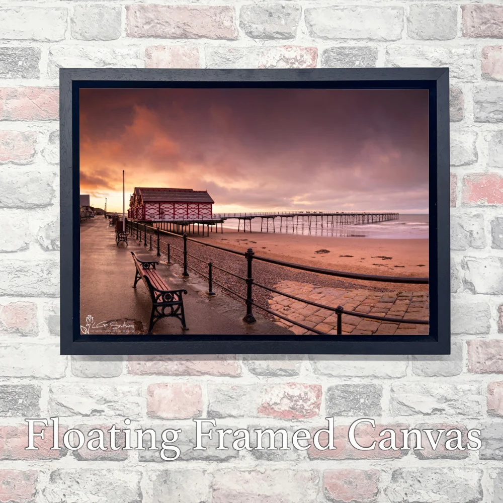 Stunning Light At Saltburn Pier 3 Stunning Light At Saltburn Pier - Landscape-Float-Frame-Canvas