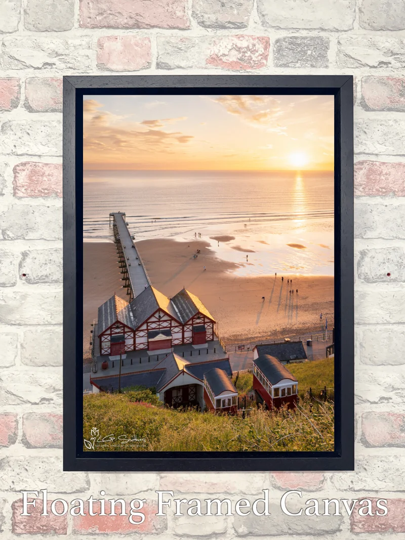Summer Solstice Sunrise At Saltburn Pier 7 Summer Solstice Sunrise At Saltburn Pier - Float-Frame-Canvas-Portrait