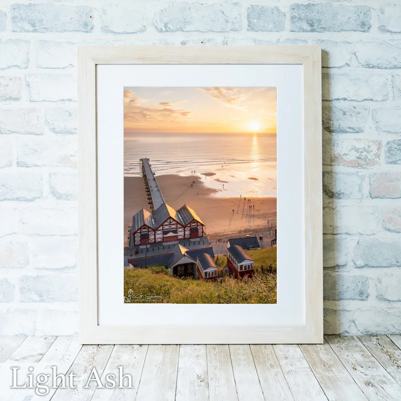 Summer Solstice Sunrise At Saltburn Pier 2 Summer Solstice Sunrise At Saltburn Pier - Light-Ash-Portrait-Frame