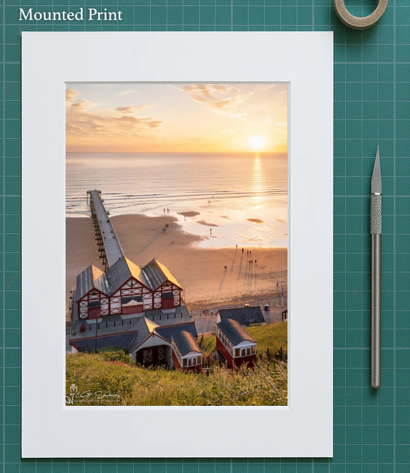 Summer Solstice Sunrise At Saltburn Pier 5 Summer Solstice Sunrise At Saltburn Pier - Mounted-Print-Portrait