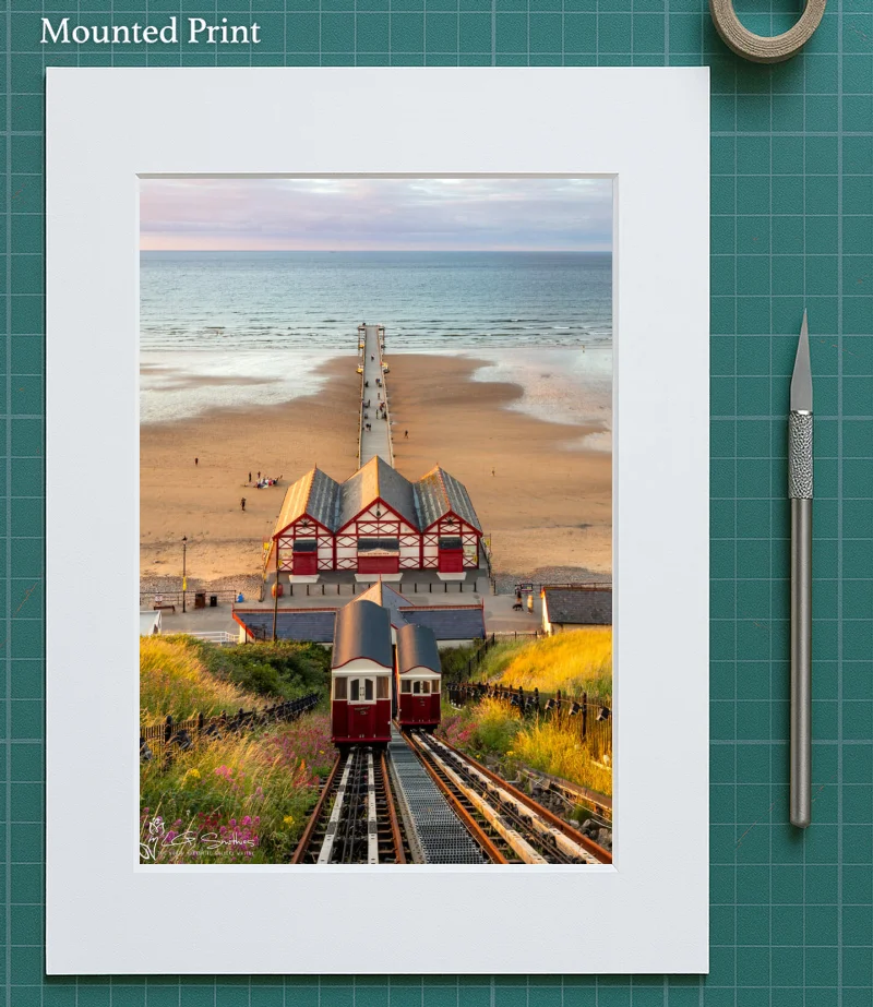 Summers Evening At Saltburn 5 Summers Evening At Saltburn - Mounted-Print-Portrait