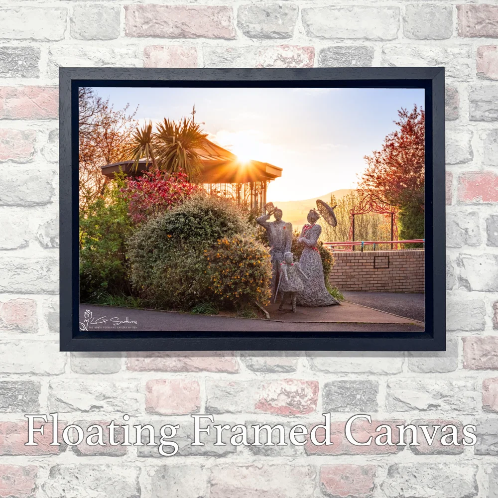 Sunrise at Saltburn's Italian Gardens 3 Sunrise at Saltburn's Italian Gardens - Landscape-Float-Frame-Canvas