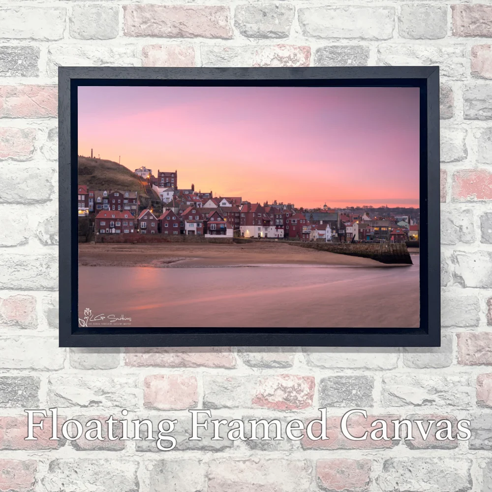 Sunrise At Tate Hill Beach Whitby 3 Sunrise At Tate Hill Beach Whitby - Landscape-Float-Frame-Canvas