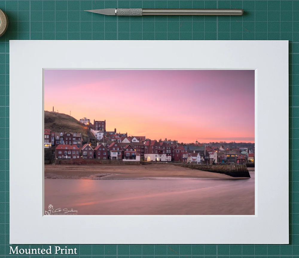 Sunrise At Tate Hill Beach Whitby 2 Sunrise At Tate Hill Beach Whitby - Landscape-Mounted-Print