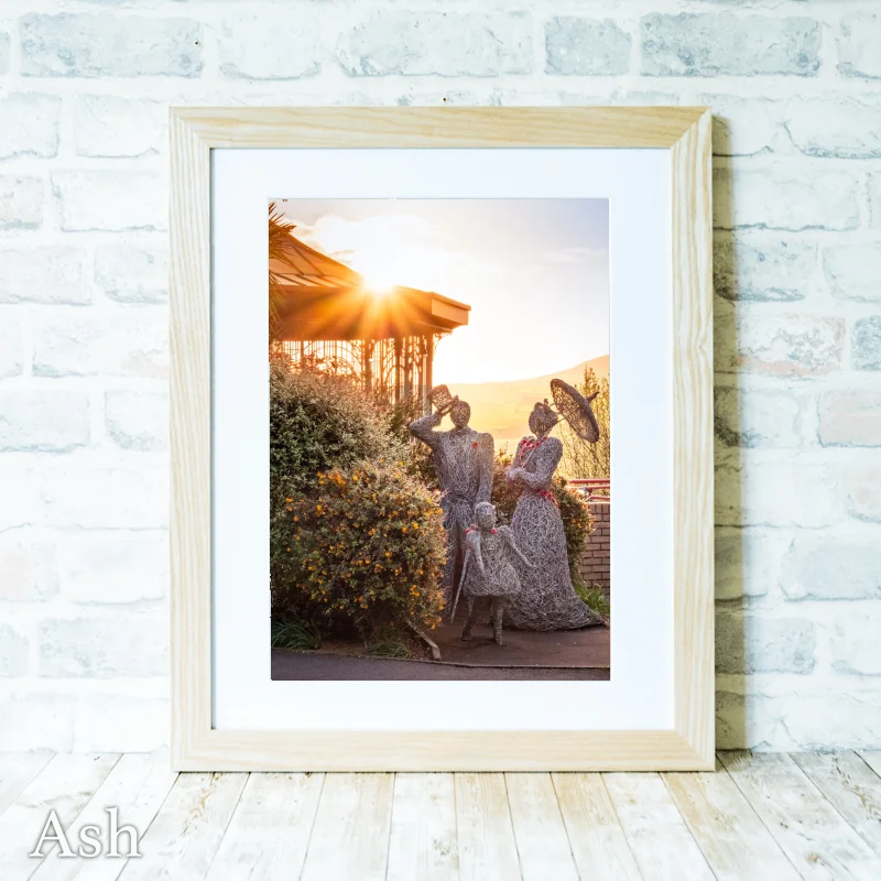 Sunrise by the Family Sculpture Saltburn By Sea 4 Sunrise by the Family Sculpture Saltburn By Sea - Ash-Portrait-Frame