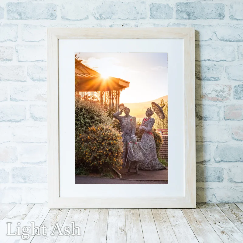 Sunrise by the Family Sculpture Saltburn By Sea 2 Sunrise by the Family Sculpture Saltburn By Sea - Light-Ash-Portrait-Frame