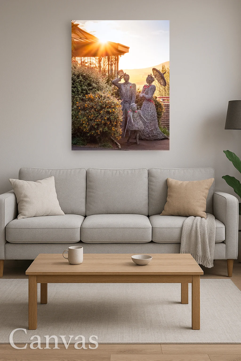 Sunrise by the Family Sculpture Saltburn By Sea 8 Sunrise by the Family Sculpture Saltburn By Sea - Wall-art-for-living-room-portrait