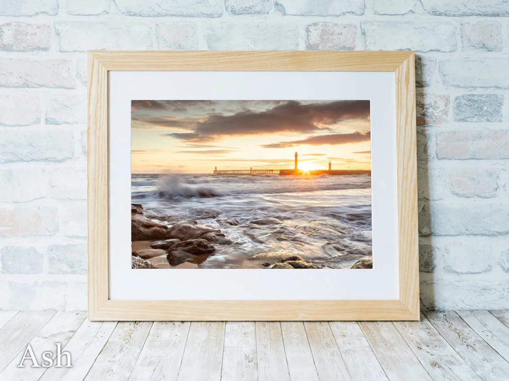 Sunrise On Whitby Beach 7 Sunrise On Whitby Beach - Ash-Landscape-Frame