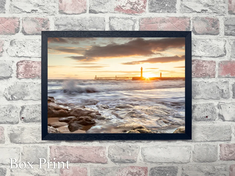 Sunrise On Whitby Beach 4 Sunrise On Whitby Beach - Landscape-Box-Print