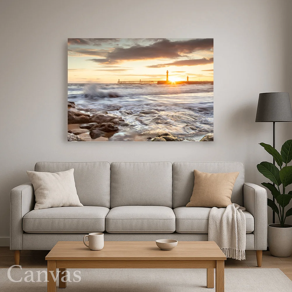 Sunrise On Whitby Beach 8 Sunrise On Whitby Beach - Wall-art-for-living-room-landscape