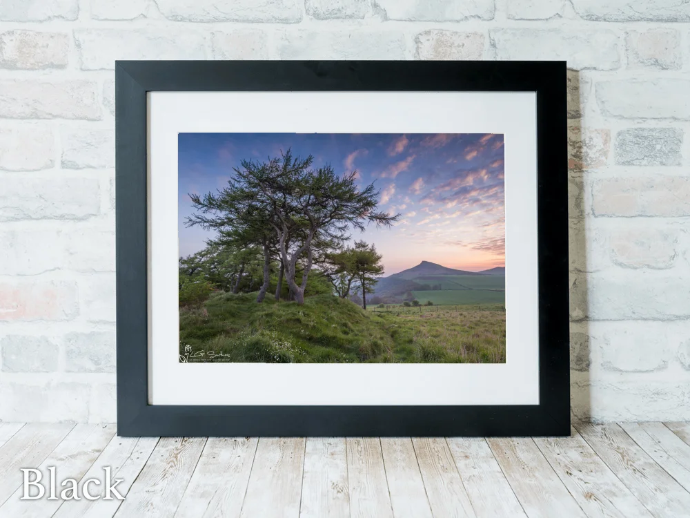 Sunrise Over Roseberry Topping 6 Sunrise Over Roseberry Topping - Black-Landscape-Frame