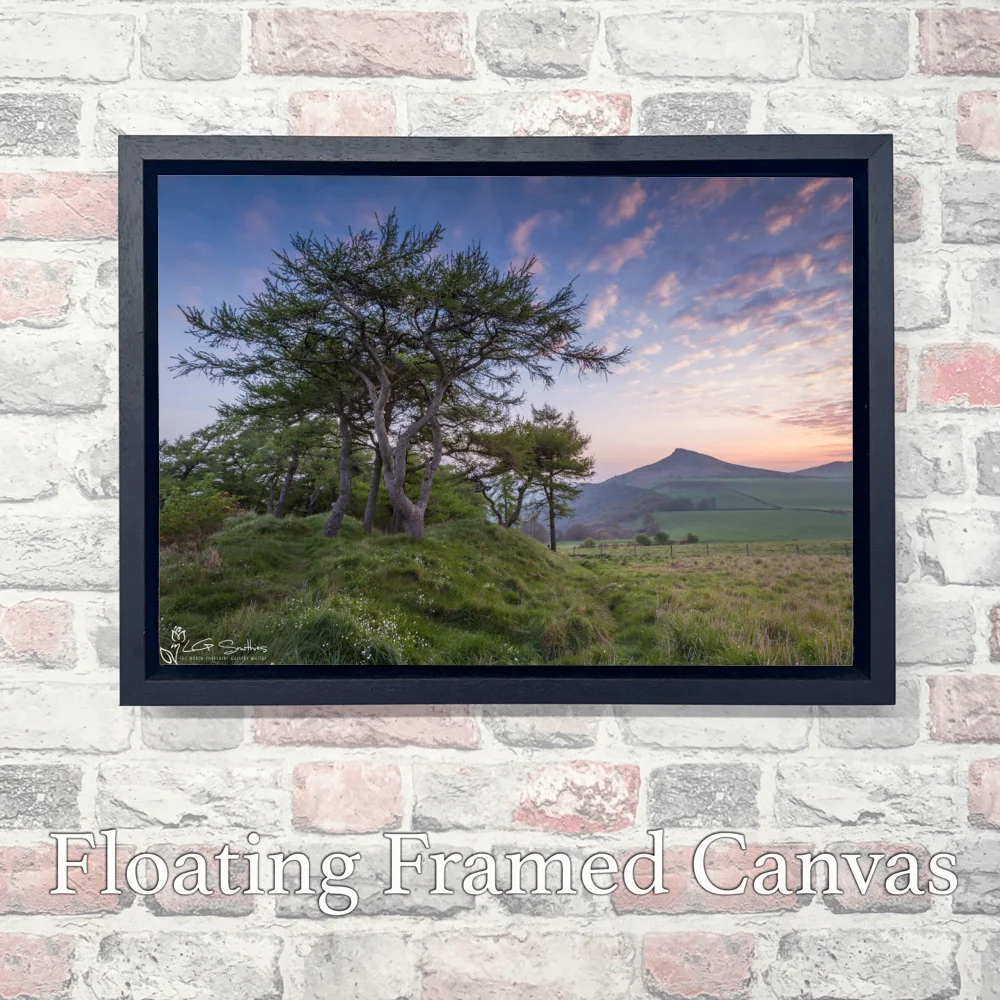 Sunrise Over Roseberry Topping 3 Sunrise Over Roseberry Topping - Landscape-Float-Frame-Canvas