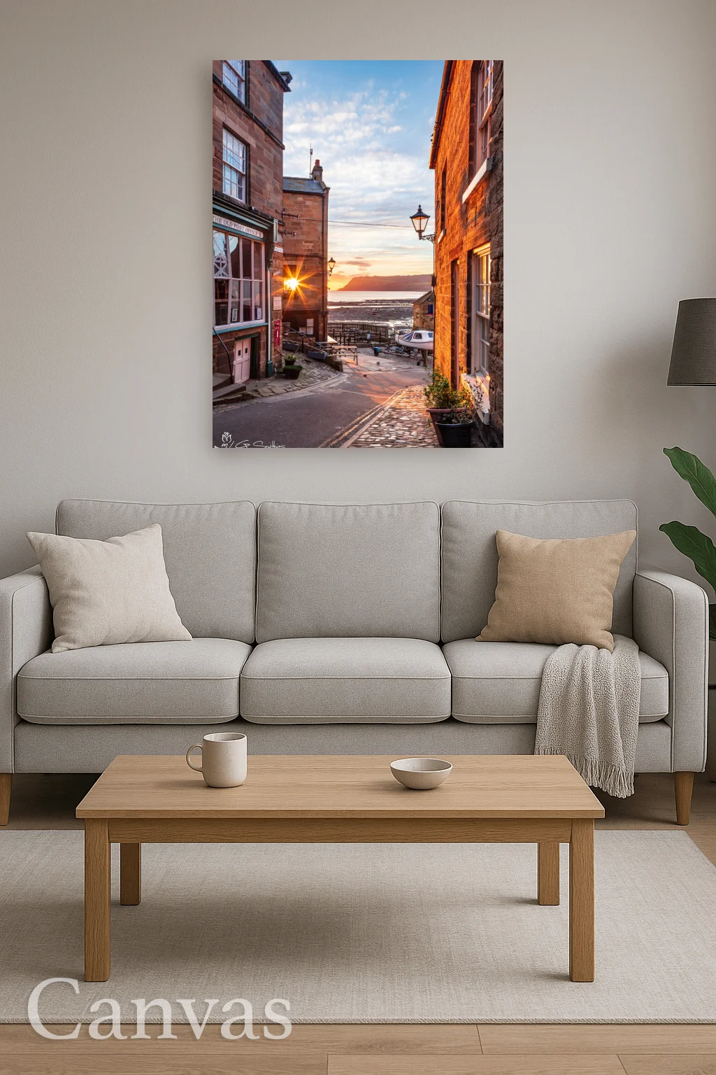 Sunrise Through The Bay Hotel Window Robin Hood's Bay 8 Sunrise Through The Bay Hotel Window Robin Hood's Bay - Wall-art-for-living-room-portrait