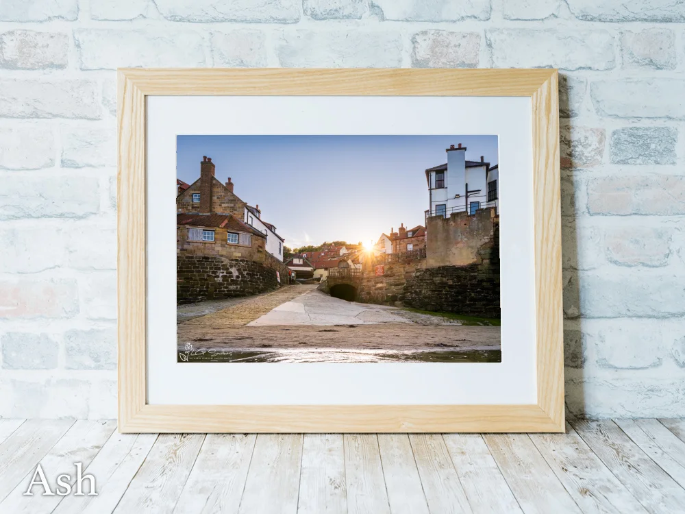 Sunset At Robin Hoods Bay Dock 7 Sunset At Robin Hoods Bay Dock - Ash-Landscape-Frame