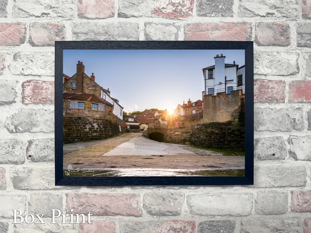 Sunset At Robin Hoods Bay Dock 4 Sunset At Robin Hoods Bay Dock - Landscape-Box-Print