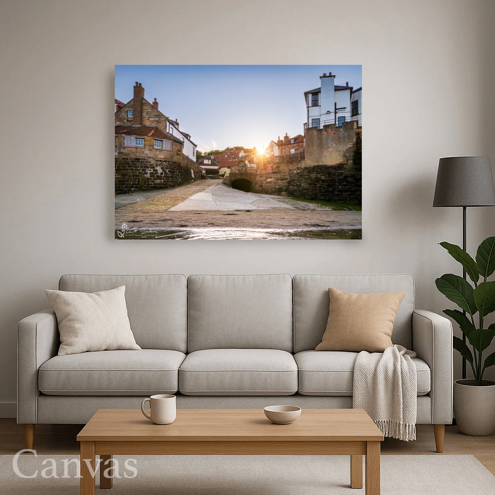 Sunset At Robin Hoods Bay Dock 8 Sunset At Robin Hoods Bay Dock - Wall-art-for-living-room-landscape