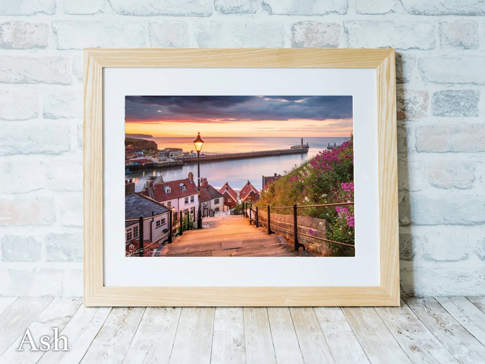 Sunset On Whitby's 199 Steps 7 Sunset On Whitby's 199 Steps - Ash-Landscape-Frame