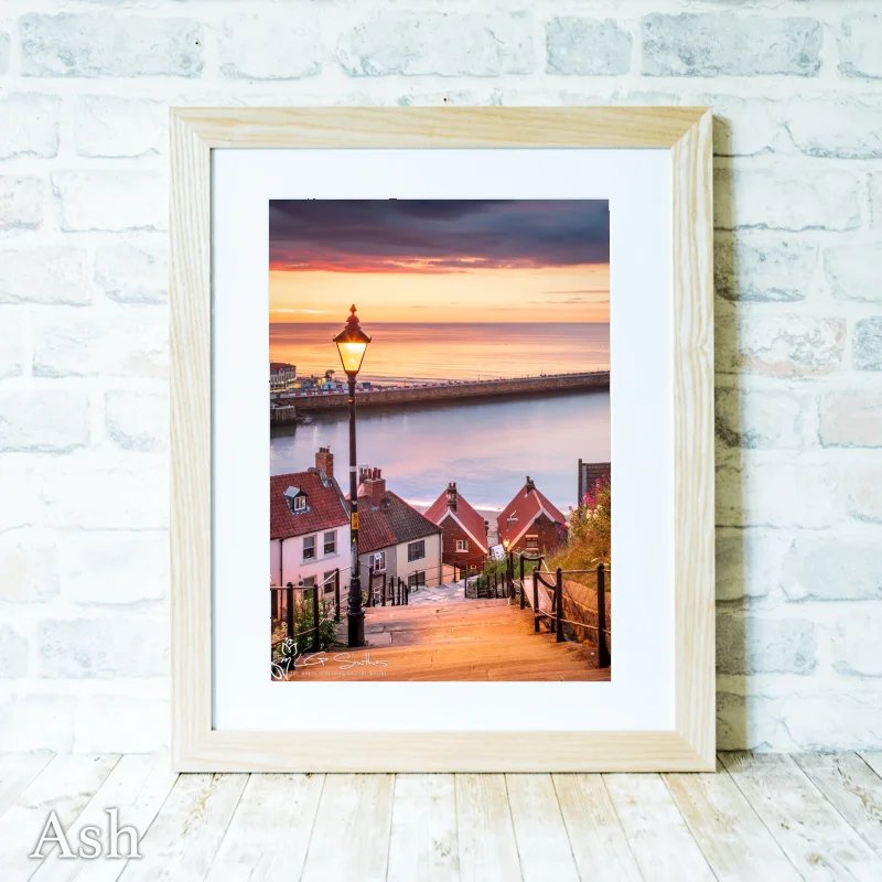 Sunset On Whitby's Steps 4 Sunset On Whitby's Steps - Ash-Portrait-Frame