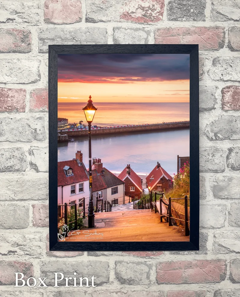 Sunset On Whitby's Steps 6 Sunset On Whitby's Steps - Box-Print-Portrait