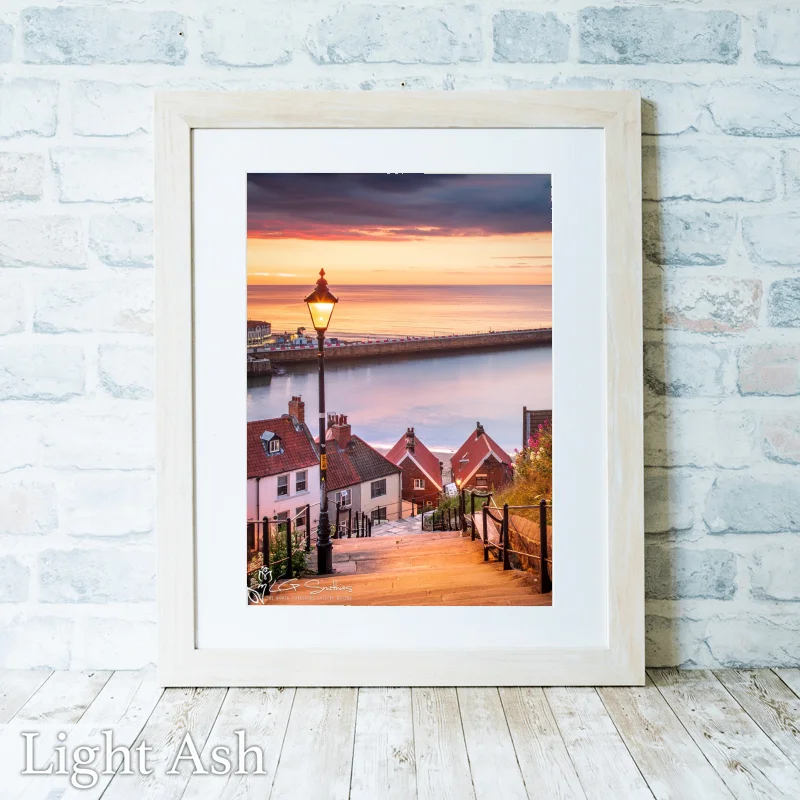 Sunset On Whitby's Steps 2 Sunset On Whitby's Steps - Light-Ash-Portrait-Frame