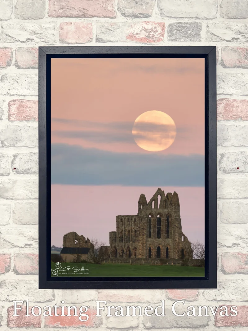 Super Moon Over Whitby Abbey 7 Super Moon Over Whitby Abbey - Float-Frame-Canvas-Portrait