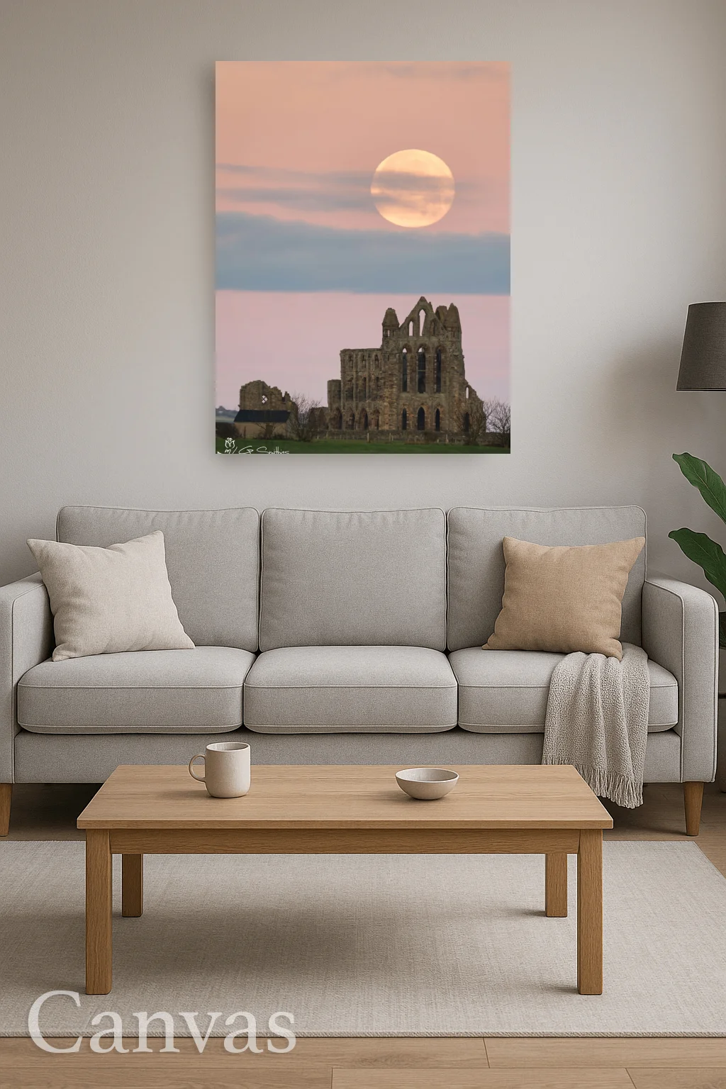 Super Moon Over Whitby Abbey 8 Super Moon Over Whitby Abbey - Wall-art-for-living-room-portrait
